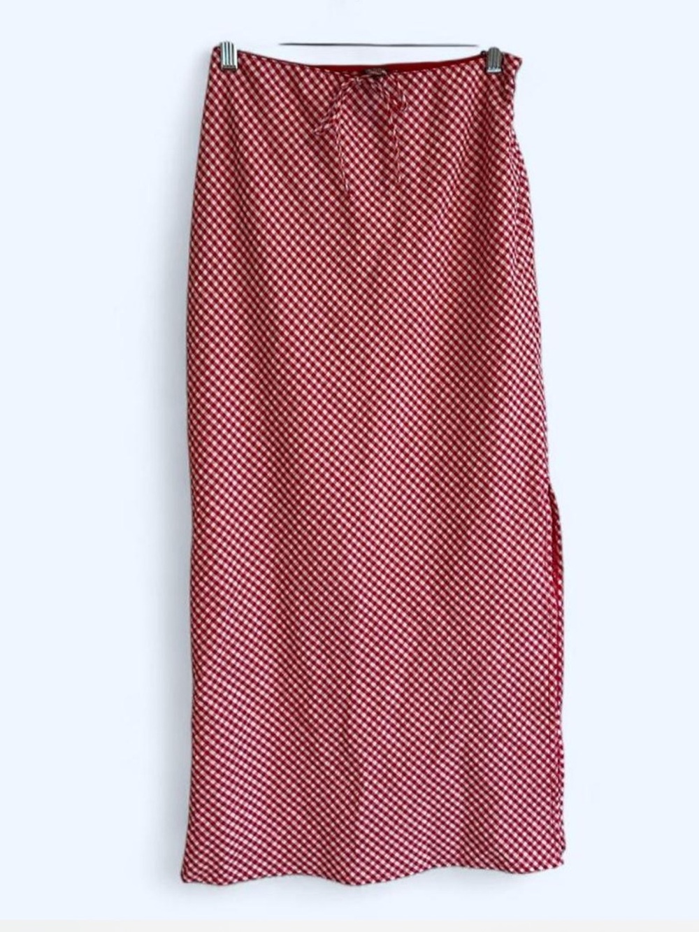 Women’s Red Gingham  Maxi Skirt